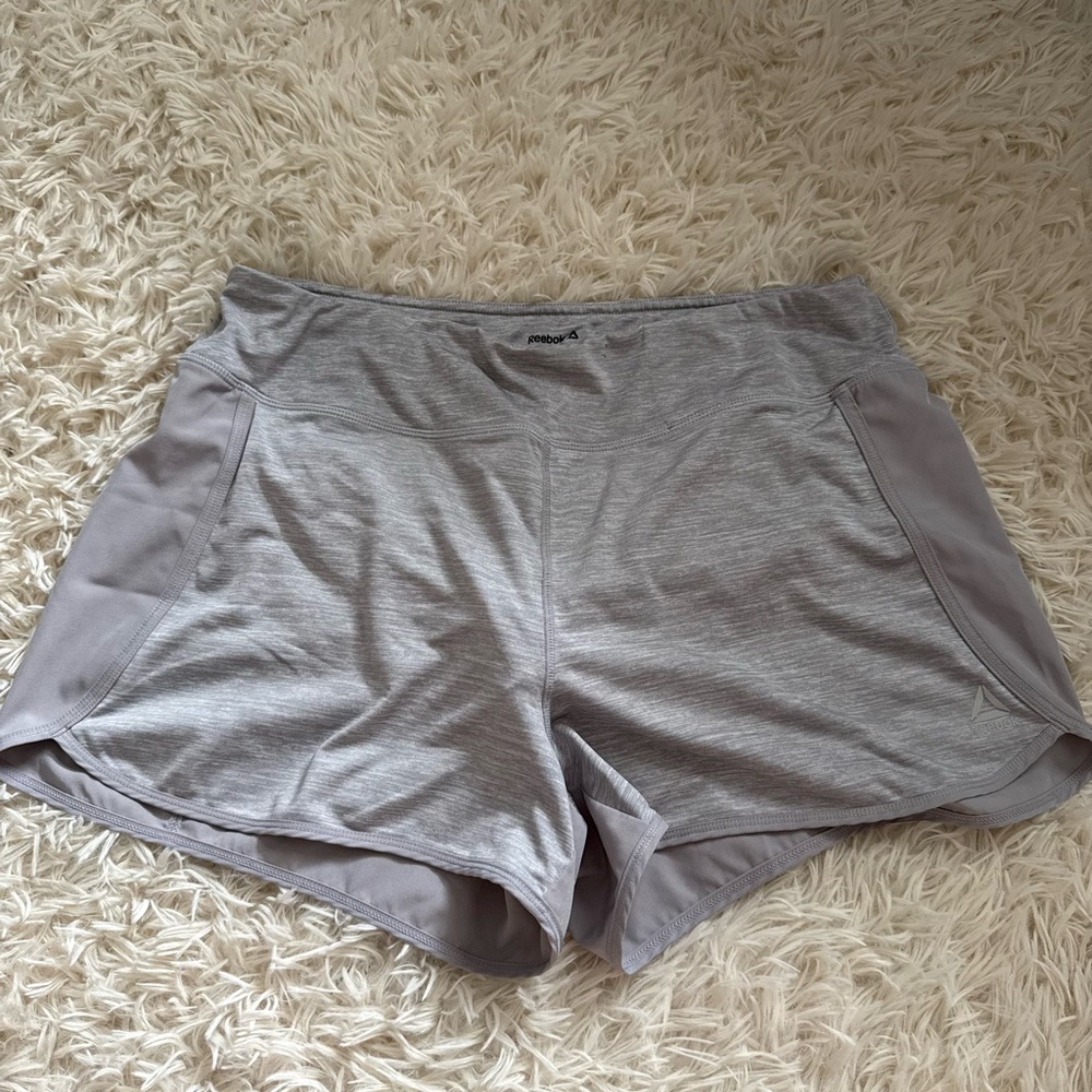 Reebok Women's Light Heather Gray Athletic Shorts